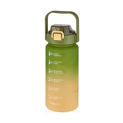 VAGONLİFE 1500 ML ÇİFT RENK MOTİVASYON SU MATARASI