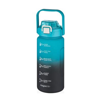 VAGONLİFE 1500 ML ÇİFT RENK MOTİVASYON SU MATARASI