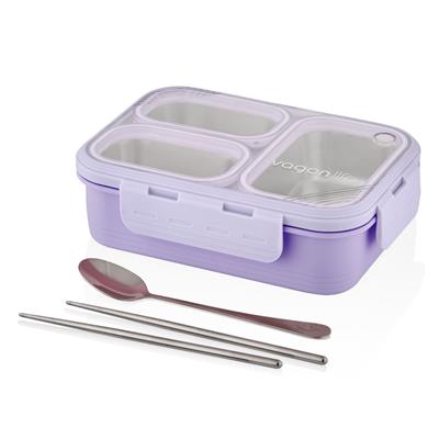 VAGONLİFE 620 ML 3 BÖLMELİ PASLANAMZ ÇELİK LUNCHBOX