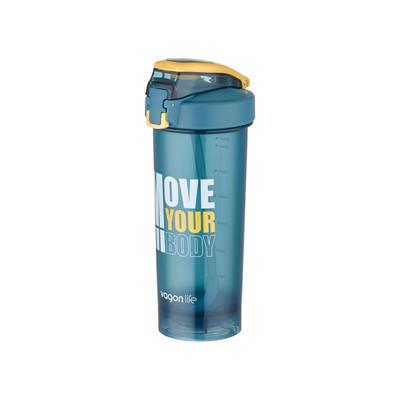 VAGONLİFE 700 ML POLİPROPİLEN PİPETLİ SHAKER MATARA