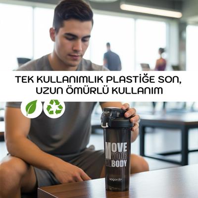VAGONLİFE 700 ML POLİPROPİLEN PİPETLİ SHAKER MATARA