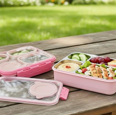 VAGONLİFE 800 ML 4 BÖLMELİ PASLANMAZ ÇELiK LUNCHBOX