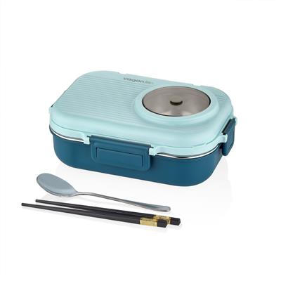 VAGONLİFE 900 ML 3 BÖLMELİ PASLANMAZ ÇELİK LUNCHBOX