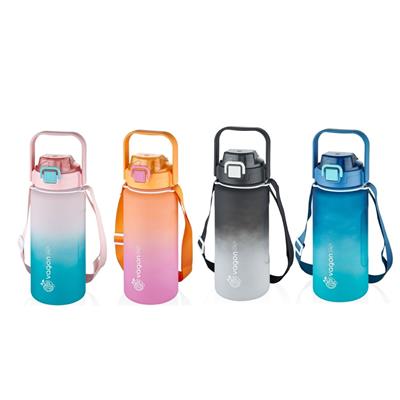 VAGONLİFE TRITAN 1500 ML ÇİFT RENK SOFT-TOUCH MOTİVASYON SU MATARASI