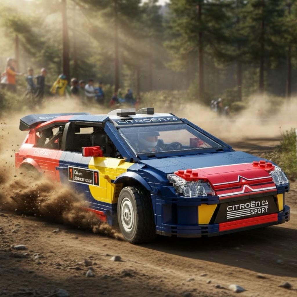 チェルディ CADA Citroën C4 WRC 2008 Model 1569 Parça Block Oyuncak | Ralli Aracı