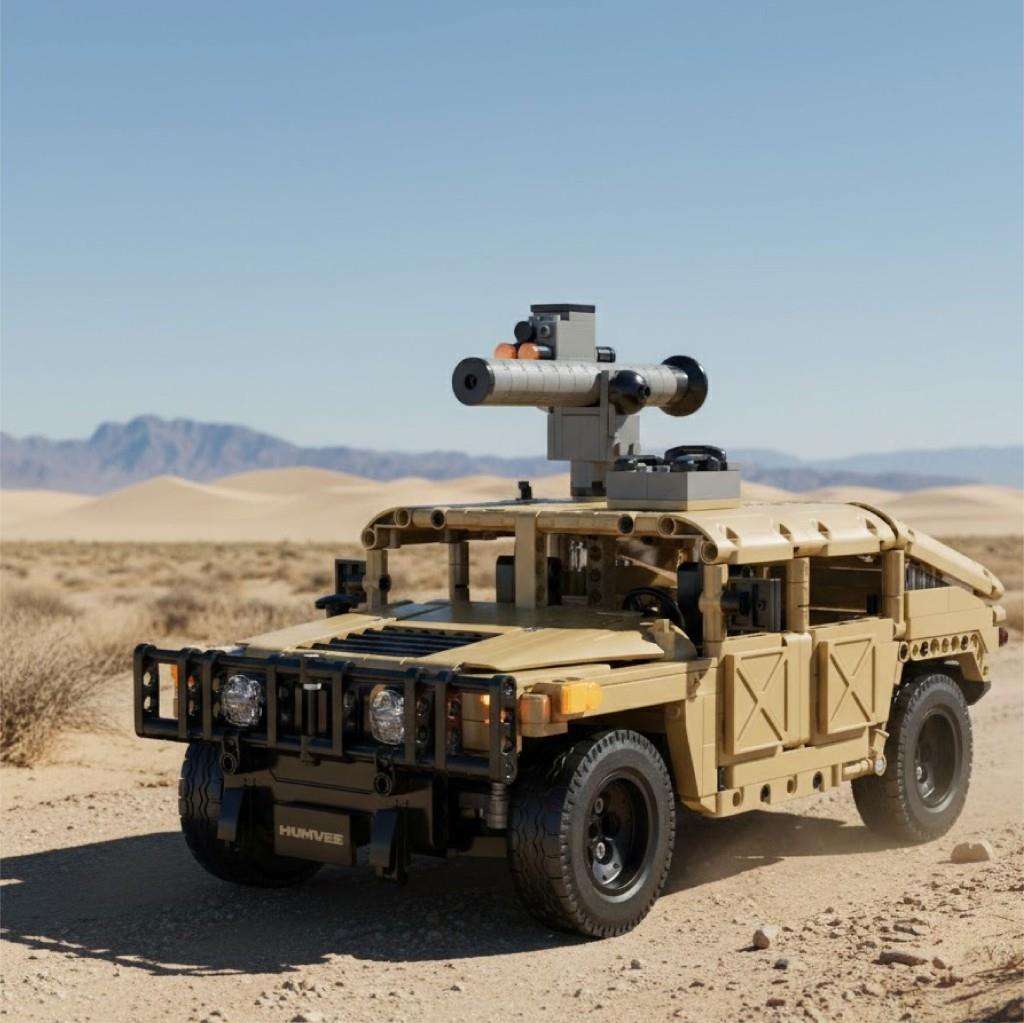 CADA HUMVEE 628 Parça Block Oyuncak | Askeri Araç Yapım Seti