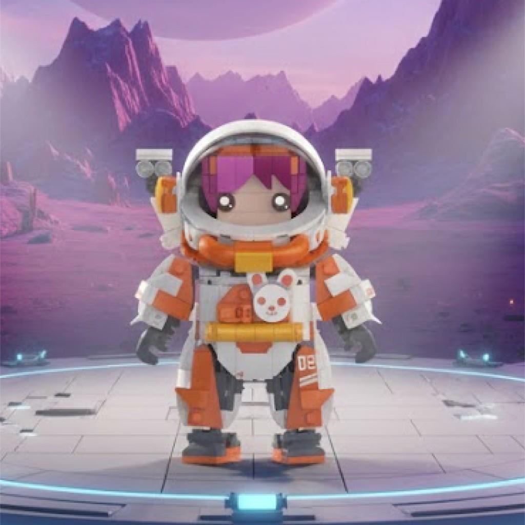 JAKİ Astronot Pembe 497 Parça Block Oyuncak