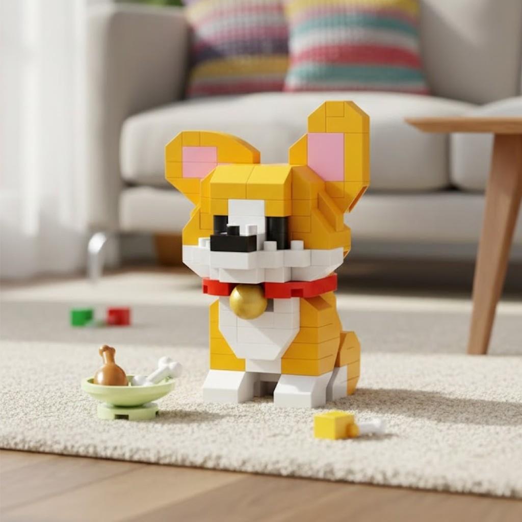 LOZ Corgi Köpek 160 Parça Block Oyuncak | Mini Poşet