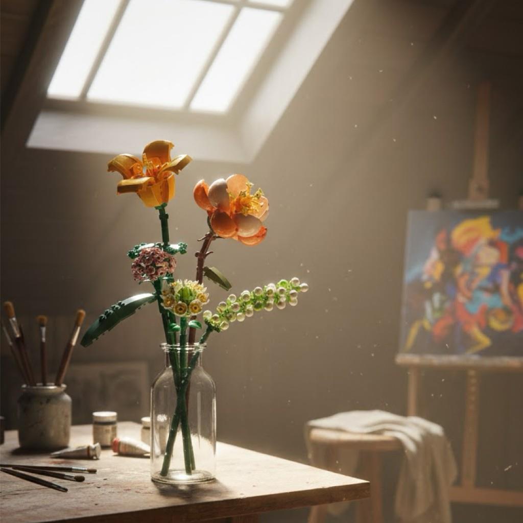 flower_remake LOZ Ebedi Çiçek Hibiscus Zambak Papatya Ortanca 456 Parça Block