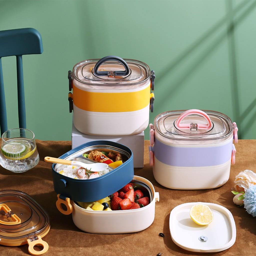 Vagonlife 600 ML Bento Yemek Kutusu | Paslanmaz Çelik Tepsili
