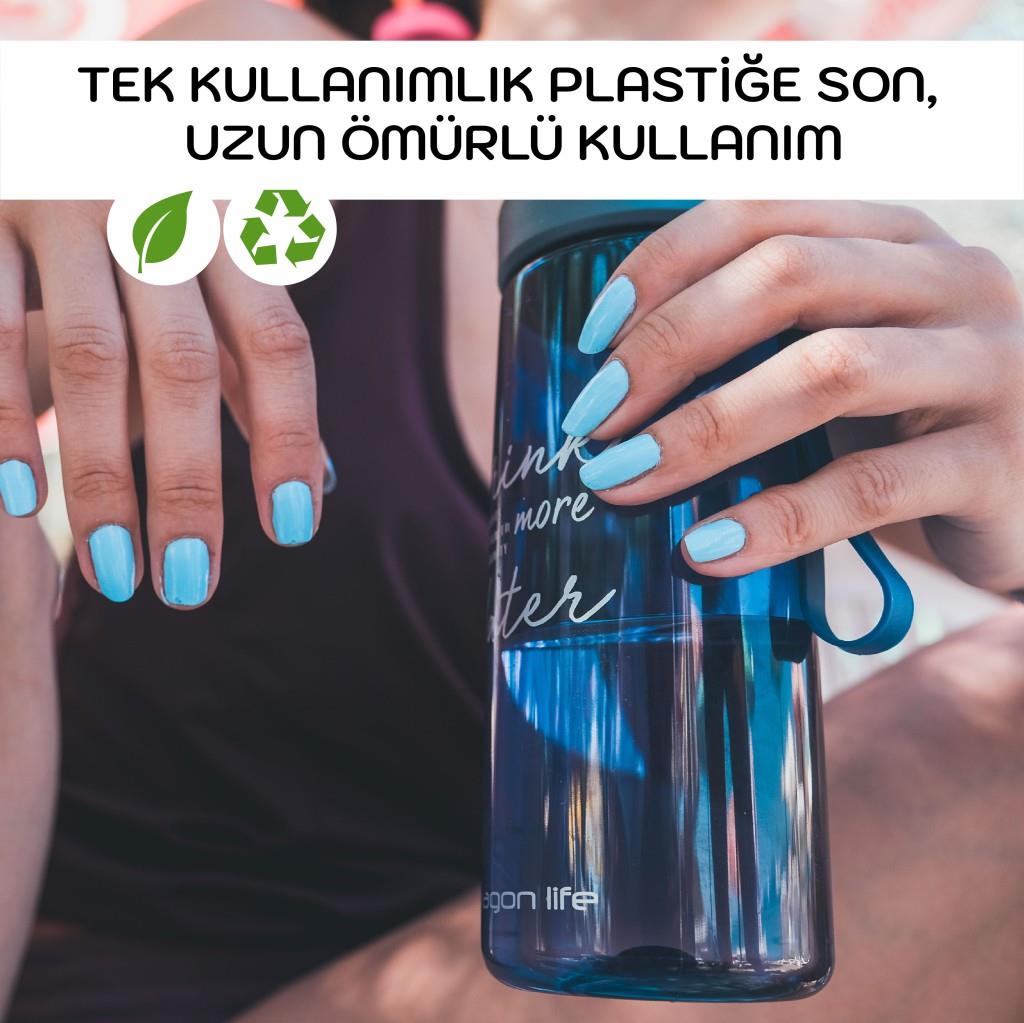 670 ML Ergonomik Emzikli Matara – Sızdırmaz Valfli Su Şişesi