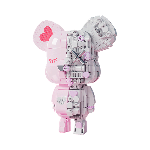 JAKİ Maker Pop Mıknatıs Ayı Pembe 546 Parça Block Oyuncak