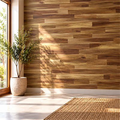 Masif Ahşap Duvar Panelleri Kahve Renk 1219X152X10 mm