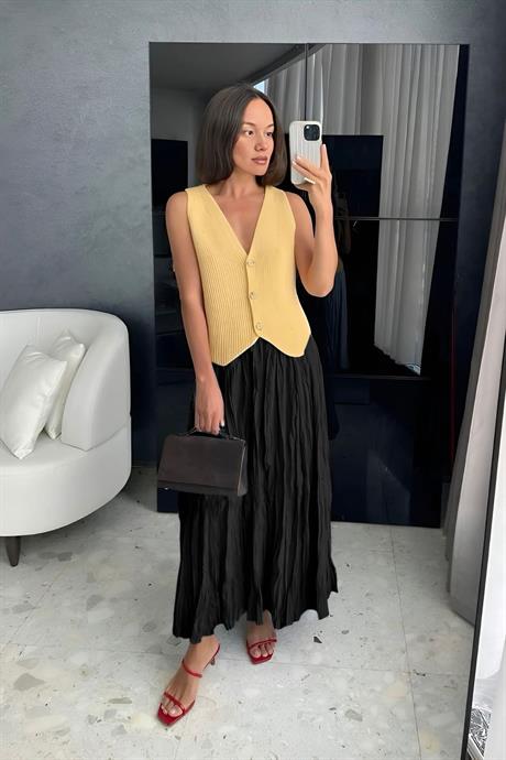 Kadın Trend Pileli Kırışık Crash Etek - Günlük ve Şık Stili | Yazlık Moda