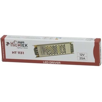 12V 25A Metal Ultra Slim Kasa LED Trafosu Adaptör | 300W Güç Kaynağı