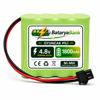 4.8V 1800mAh Oyuncak Araba Pili Bataryası Siyah Soket | Şarjlı Yedek Akü
