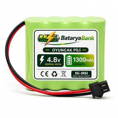 4.8V 1300mAh Oyuncak Araba Pili Bataryası Siyah Soket | Uzun Ömürlü Şarjlı Pil