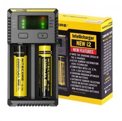 Nitecore New i2 Kablolu Akıllı Pil Şarj Cihazı Li-ion Ni-MH Ni-Cd