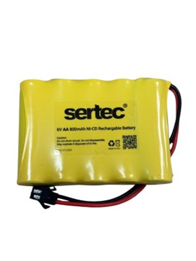 Sertec 6V 800mAh Siyah Soket Oyuncak Araba Pili Şarjlı Batarya