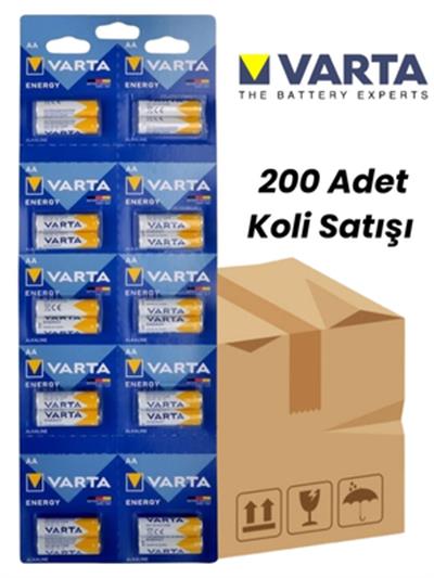Varta 4106229482 Energy AA Alkalin Kalem Pil 200'lü Koli Satış 