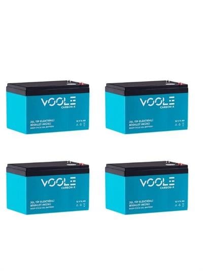 4 adet 12 volt 14 Amper Jel Akü Elektrikli Bisiklet için