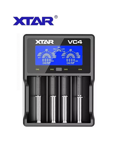 XTAR VC4 LCD Ekranlı Pil Şarj Aleti 4'lü 18650 26650 Li-ion Ni-MH Akıllı Şarj Cihazı