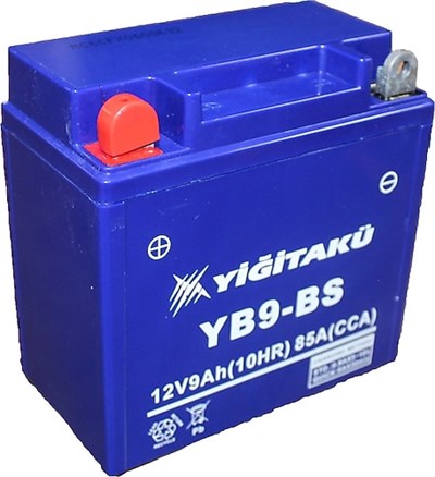 Yiğit Akü YB9-BS (MF) 12V 9Ah Motosiklet Aküsü | Bakım Gerektirmeyen Güçlü Akü