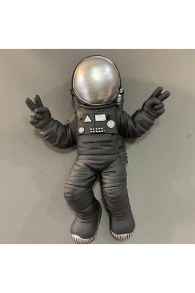 Dekoratif Dev Astronot Heykeli - Duvar Modeli (47x35cm)