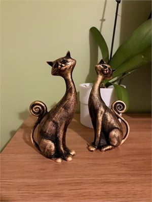 Dekoratif Hediyelik Kuyruklu Kedi Biblo