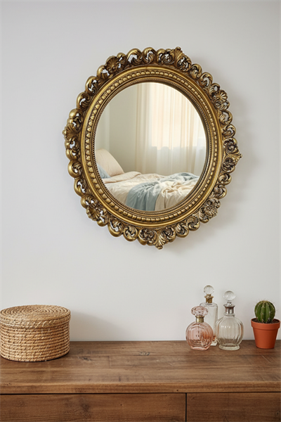 Dekoratif Hediyelik Yuvarlak Dantel Ayna