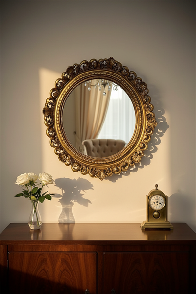 Dekoratif Hediyelik Yuvarlak Dantel Ayna