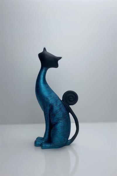 Dekoratif Kedi Biblo Tekli Obje Heykel Ev Ve Ofis Dekorasyon Aksesuar