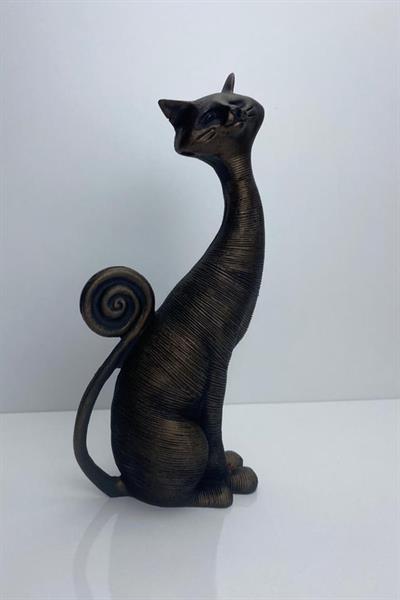 Dekoratif Kedi Biblo Tekli Obje Heykel Ev Ve Ofis Dekorasyon Aksesuar