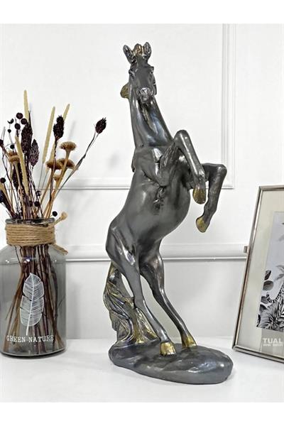 Şahlanan At Heykeli Gümüş Altın