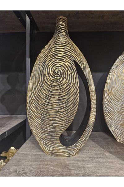 Dikey Formlu Dekoratif Vazo - Minimal Tasarım (47x38x6)