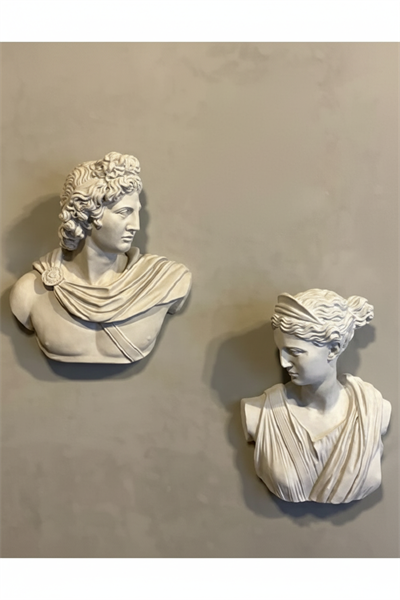 Duvar Büstü Duvar Heykeli Dekoratif Asma Büyük Boy Duvar Heykelleri Mitolojik Duvar Büstü 25 CM