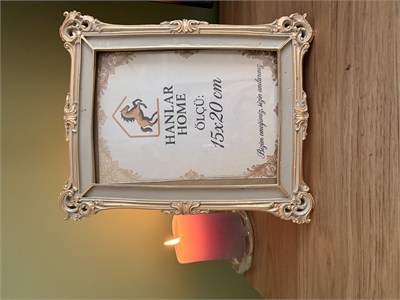 Klasik Barok Dikdörtgen Fotoğraf Çerçevesi – Vizon & Eskitme Altın (15x20 cm)
