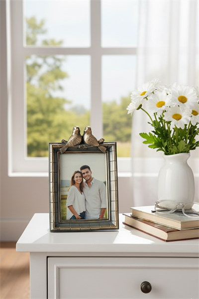Şık Klasik Hediyelik Kuşlu Çerçeve