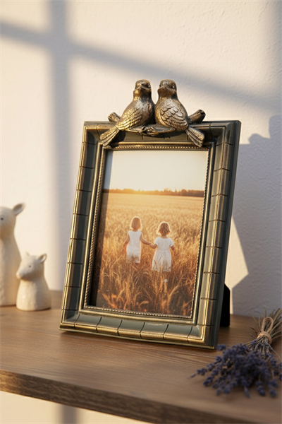 Şık Klasik Hediyelik Kuşlu Çerçeve