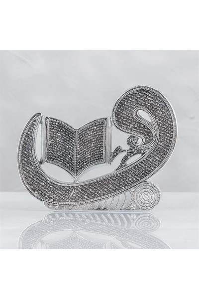 Yasin Vav Kitabe - Gümüş Renk - Ebat : 29 X 23 Cm. Bıbloyc626