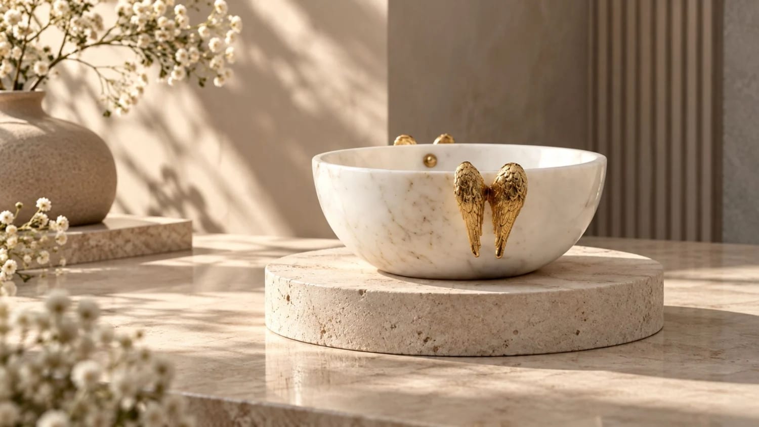 Gold detaylı Ege Home mermer sunum kasesi