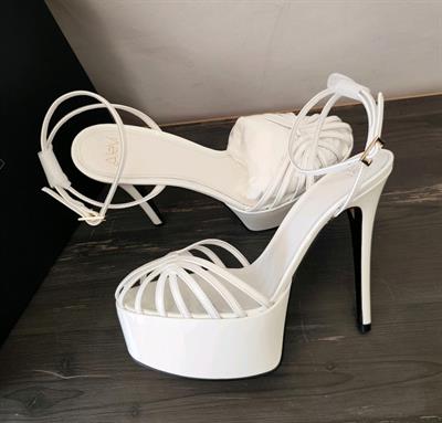 Alevi Milano - CLIO 095 Arya Patent White Sandal