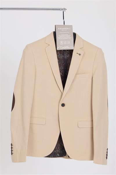 3116 LCS Erkek Bej Likralı Pamuklu Kumaşlı Slim Fit Spor Blazer Ceket