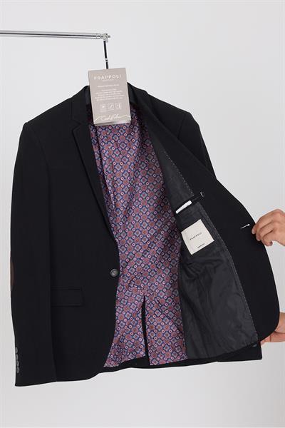 3116 LCS Erkek Siyah Likralı Pamuklu Kumaşlı Slim Fit Spor Blazer Ceket