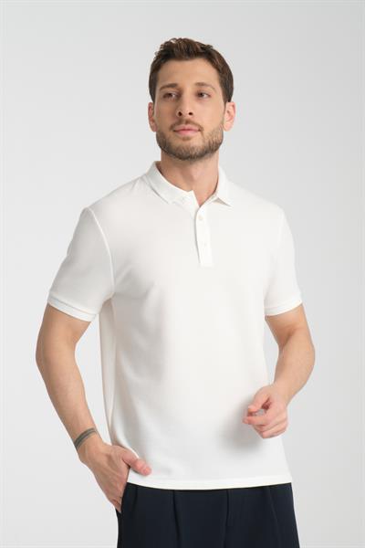 360 Esnek Waffle Düğmeli Polo Yaka Erkek Regular Fit Polo Yaka T-Shirt 100% Pamuk