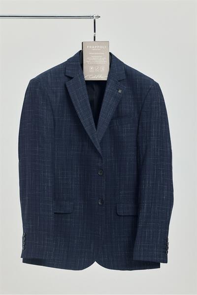 Acario Erkek Koyu Lacivert Mono Yaka Slim Fit Blazer Ceket (Büyük Beden - Battal)