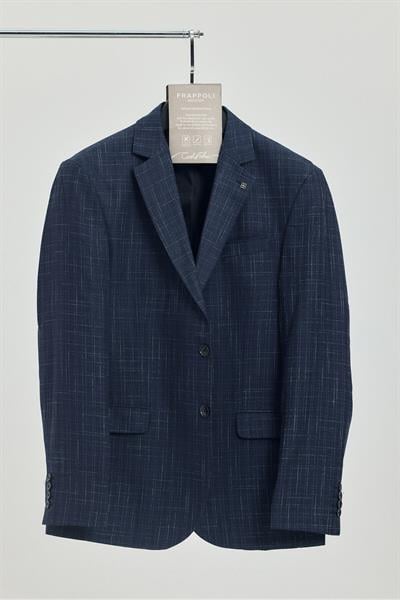 Acario Erkek Koyu Lacivert Mono Yaka Slim Fit Blazer Ceket (Büyük Beden - Battal)