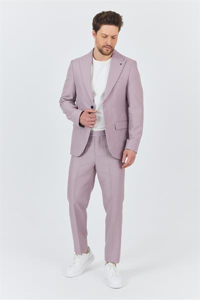 Alfredo Erkek Lila İlkbahar-Yaz Slim Fit 2li Takım Elbise
