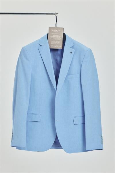 Arunte Erkek Buz Mavi Mono Yaka Slim Fit Blazer (Büyük Beden - Battal)