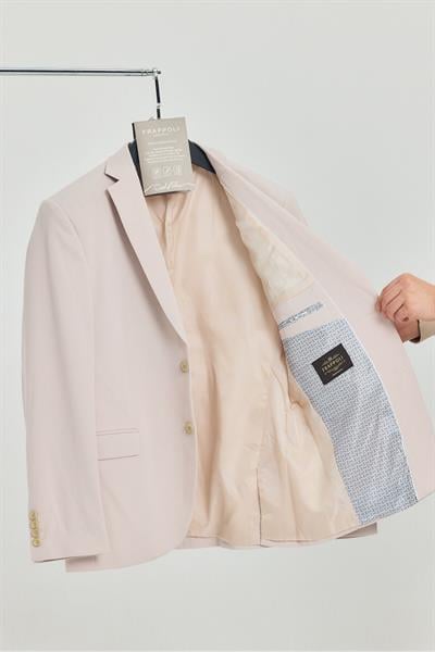 Baselnaa Erkek Açık Gri Battal Büyük Beden Dar Kesim Astarlı Düğmeli Basic Blazer Ceket